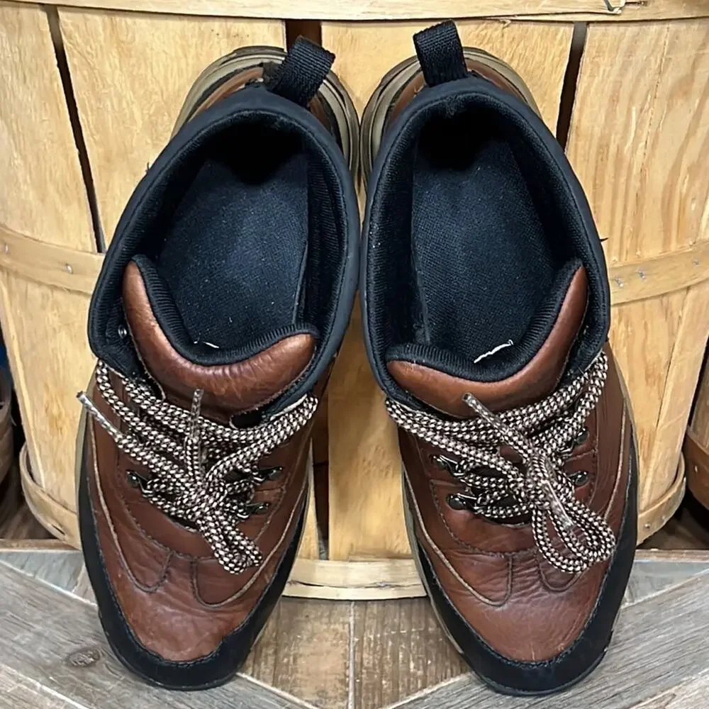 Timberland Backroads Brown Leather Waterproof Lace-Up Hiking Boots Youth 5.5